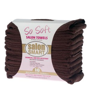 Salon Smart Sosoft Microfibre Towel Chocolate 10pk
